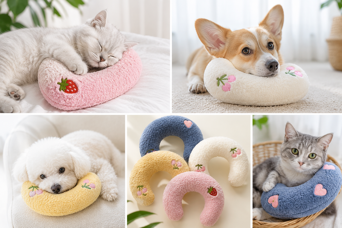 Pet Orthopedic Pillow | Soft Cervical Support for Cats & Dogs